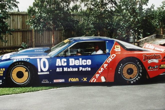 The Camaro in blue and red AC Delco livery