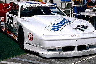 The 1985 Pontiac #72 in its original white Olivetti livery
